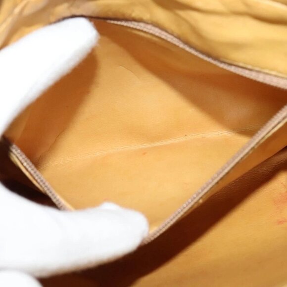 CELINE Macadam Canvas Shoulder Bag PVC Brown Gold Auth BA2444 - Picture 13 of 16